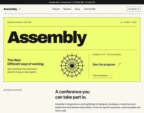 Assembly website template preview