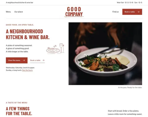 Good Company website template preview