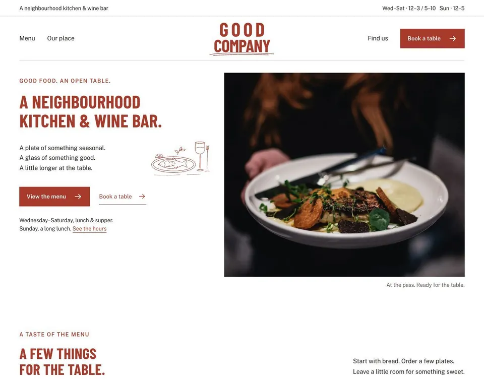 Good Company website template preview