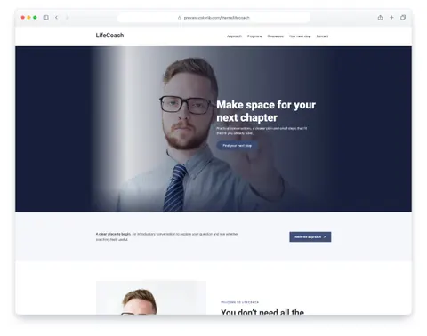 LifeCoach website template preview
