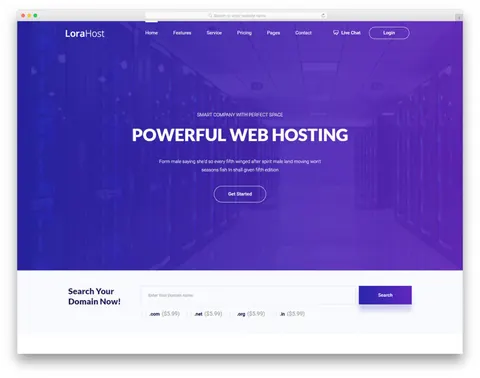 LaraHost website template preview