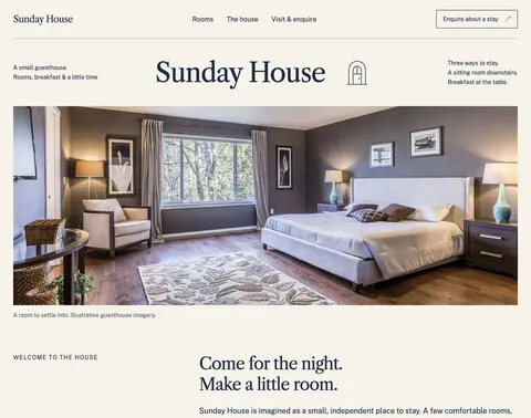 Sunday House website template preview
